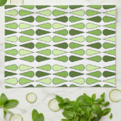 Linge De Cuisine Rétro Larmes de mi-siècle Chartreuse (Plié)