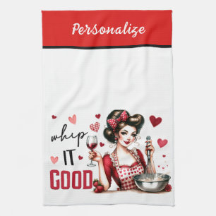 Linge De Cuisine Retro les années 50 Glam Housewoman Drôle Humour s