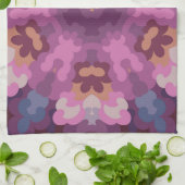 Linge De Cuisine Rétro Mandala violet rose et orange (Plié)