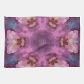 Linge De Cuisine Rétro Mandala violet rose et orange (Horizontal)