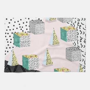 Linge De Cuisine Retro Memphis : Motif Hipster des années 80-90.