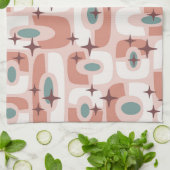 Linge De Cuisine Retro Mid Century Modern Cosmic Abstract Pattern (Plié)