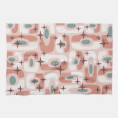 Linge De Cuisine Retro Mid Century Modern Cosmic Abstract Pattern (Horizontal)