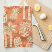 Linge De Cuisine Retro Mid Century Modern Tiki Pattern (Quart Plié)