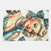 Linge De Cuisine Rétro Mignon Pin-Up Classique (Horizontal)
