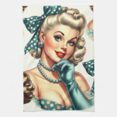Linge De Cuisine Rétro Mignon Pin-Up Classique (Vertical)