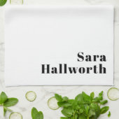 Linge De Cuisine Rétro Moderne Nom minimum ou Modèle d'entreprise (Plié)