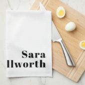 Linge De Cuisine Rétro Moderne Nom minimum ou Modèle d'entreprise (Quart Plié)