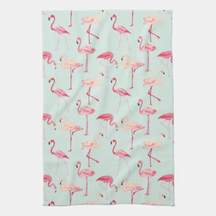 Linge De Cuisine Rétro motif de Flamant rose
