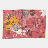 Linge De Cuisine Rétro motif floral (Horizontal)