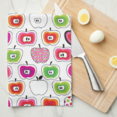 Linge De Cuisine Rétro motif mignon de pomme (Quart Plié)