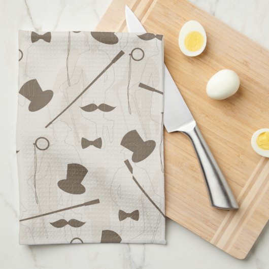 Linge De Cuisine Rétro motif pour l'homme 2 (Quart Plié)