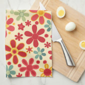 Linge De Cuisine Retro. Motifs floraux (Quart Plié)