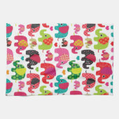 Linge De Cuisine rétro papier peint de motif d'enfants d'éléphant (Horizontal)