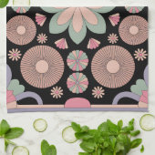 Linge De Cuisine Retro Pastel Floral Mandala Symmetry (Plié)