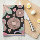 Linge De Cuisine Retro Pastel Floral Mandala Symmetry (Quart Plié)