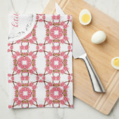 Linge De Cuisine rétro pattern.text. floral (Quart Plié)