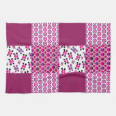 Linge De Cuisine Rétro point de polka de crâne de fleur (Horizontal)