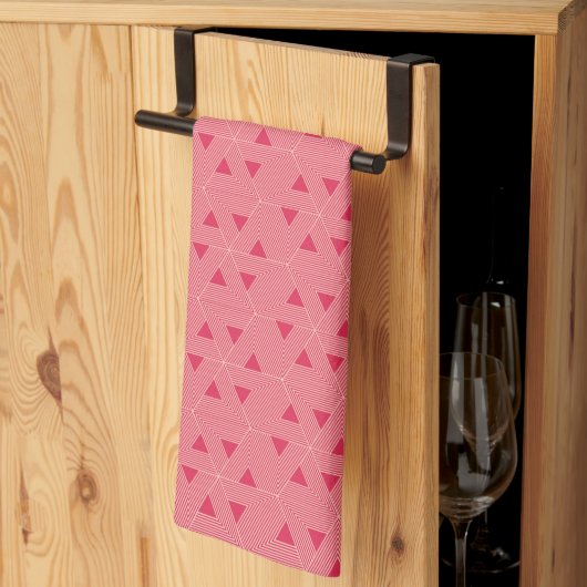 Linge De Cuisine Rétro rose Sakura Japon Triangle Motif géométrique (Pliage en tiers)