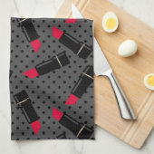 Linge De Cuisine Rétro, rouge à lèvres (Quart Plié)