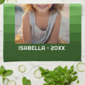 Linge De Cuisine Retro Stripes - Christmas Green - Simple Photo (Plié)