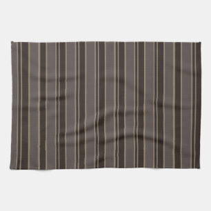Linge De Cuisine Retro Stripes du Moyen-siècle Dark Academia