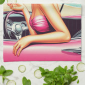 Linge De Cuisine Retro Summer Girl (Plié)