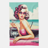 Linge De Cuisine Retro Summer Girl (Vertical)