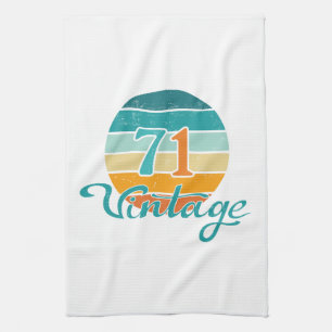 Linge De Cuisine Retro Sunset 71 Vintage en détresse