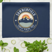 Linge De Cuisine Retro Sunset Mountains Randonnée Custom Trekking (Plié)