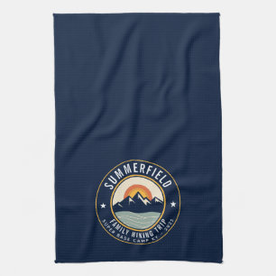 Linge De Cuisine Retro Sunset Mountains Randonnée Custom Trekking
