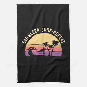 Linge De Cuisine Retro Surfing