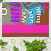 Linge De Cuisine Retro USA Stronger Together Abstrait Art Print (Plié)