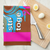 Linge De Cuisine Retro USA Stronger Together Abstrait Art Print (Quart Plié)