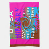 Linge De Cuisine Retro USA Stronger Together Abstrait Art Print (Vertical)