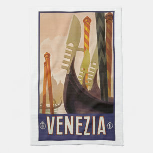 Linge De Cuisine Retro Venice Italy Venezia Itallia affiche de voya
