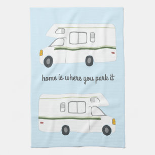 Linge De Cuisine Rétro vert de Motorhome rv Vanlife de campeur