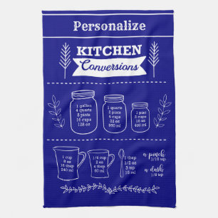 Linge De Cuisine Retro Vintag Cuisine Conversions Marine Blue