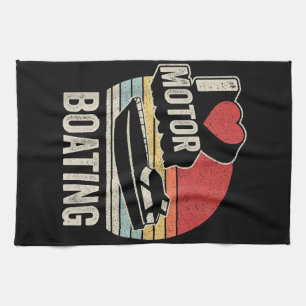 Linge De Cuisine Rétro Vintage J'adore Le Pilotage De Bateau À Mote