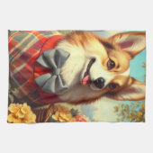 Linge De Cuisine Retro Welsh Corgi Cardigan Peinture (Horizontal)