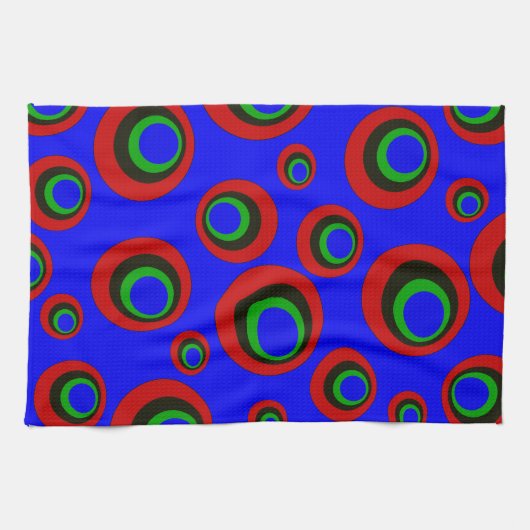 Linge De Cuisine Rétros cercles (Horizontal)