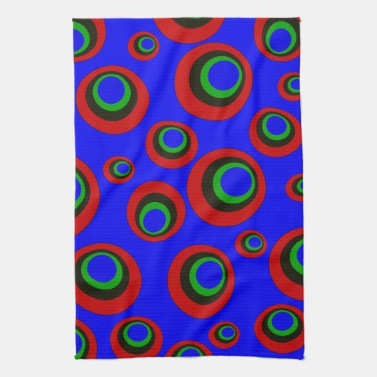 Linge De Cuisine Rétros cercles (Vertical)