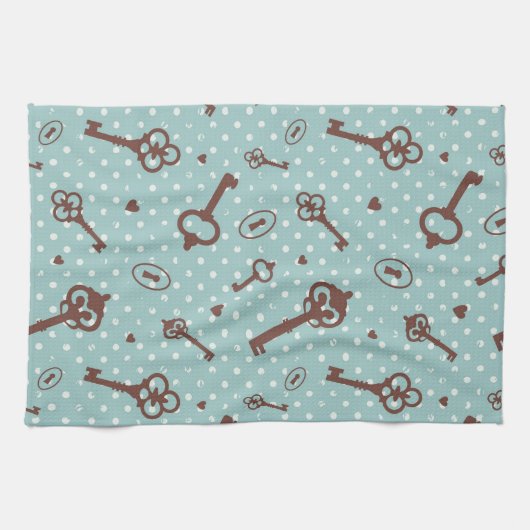 Linge De Cuisine Rétros clés de Valentine (Horizontal)