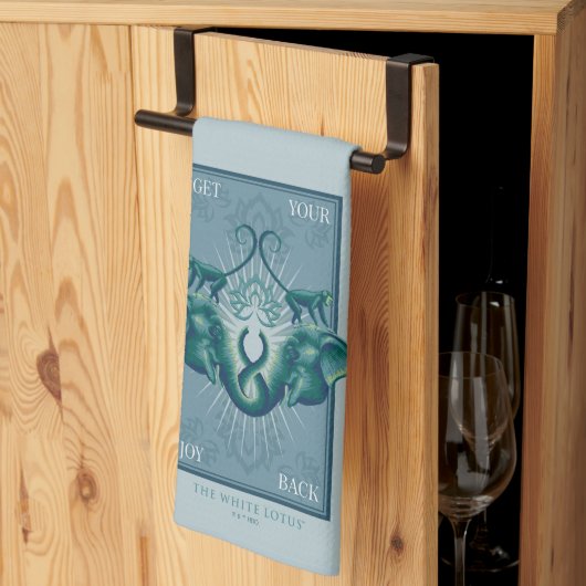 Linge De Cuisine Retrouvez votre joie - Le Lotus Blanc (Pliage en tiers)