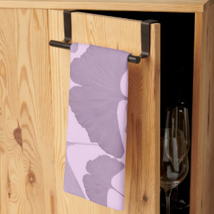 Linge De Cuisine Rêve botanique de Ginkgo violet doux 1