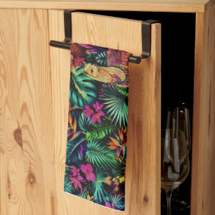 Linge De Cuisine Rêves de jungle de lama Motif de surface transpare