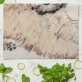 Linge De Cuisine Revêtu doux Roue Peinture Terrier Art original (Plié)