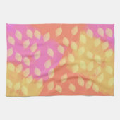 Linge De Cuisine Rhapsody en Jaune, Terracotta et Violet Abstrait (Horizontal)