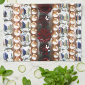 Linge De Cuisine Rhinestones et perles - Bijoux vintages (Plié)