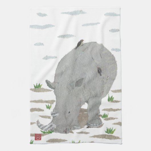 Linge De Cuisine Rhino, Rhinoceros, Afrique, Animaux, Faune (Vertical)